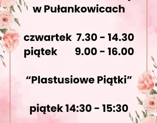 Zmiana godzin pracy Filii Gminnej Biblioteki Publicznej w Pułankowicach