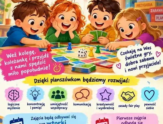 Klub Miłośników Planszówek w GOK Gościeradów zaprasza dzieci na pierwsze spotkanie