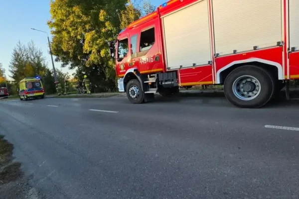 Upadek z drabiny w Dzierzkowicach Podwodach – akcja służb ratunkowych