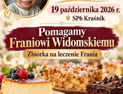 Kiermasz ciast w SP6 Kraśnik dla Frania Widomskiego – 19 października