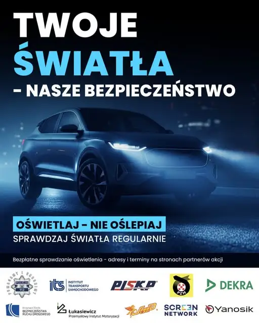 Bezpłatne sprawdzenie świateł w aucie – już jutro. Kolejne terminy w listopadzie i grudniu