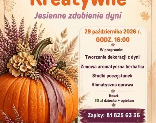 Jesienne zdobienie dyni – warsztaty kreatywne w Krasnymstawie