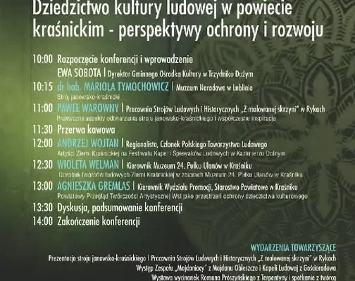 Konferencja o kulturze ludowej w Trzydniku Dużym – zapisy do 30 października