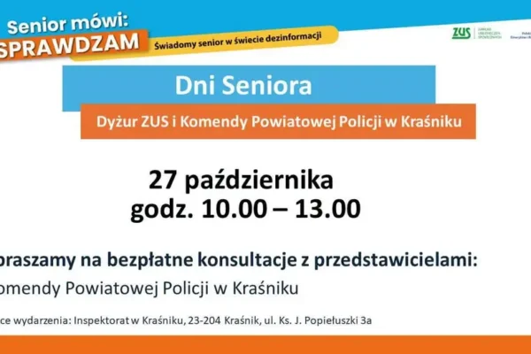Dyżur ZUS i policji w Kraśniku: jak nie dać się oszukać