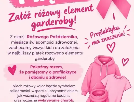 Różowy Październik w Krasnymstawie – szkoła zachęca do solidarności z chorymi na raka piersi