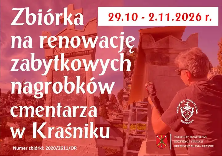Kwesta na cmentarzu w Kraśniku: siódma edycja ratowania zabytków
