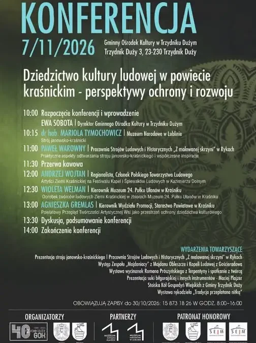Konferencja o dziedzictwie ludowym Ziemi Kraśnickiej przyciąga tłumy